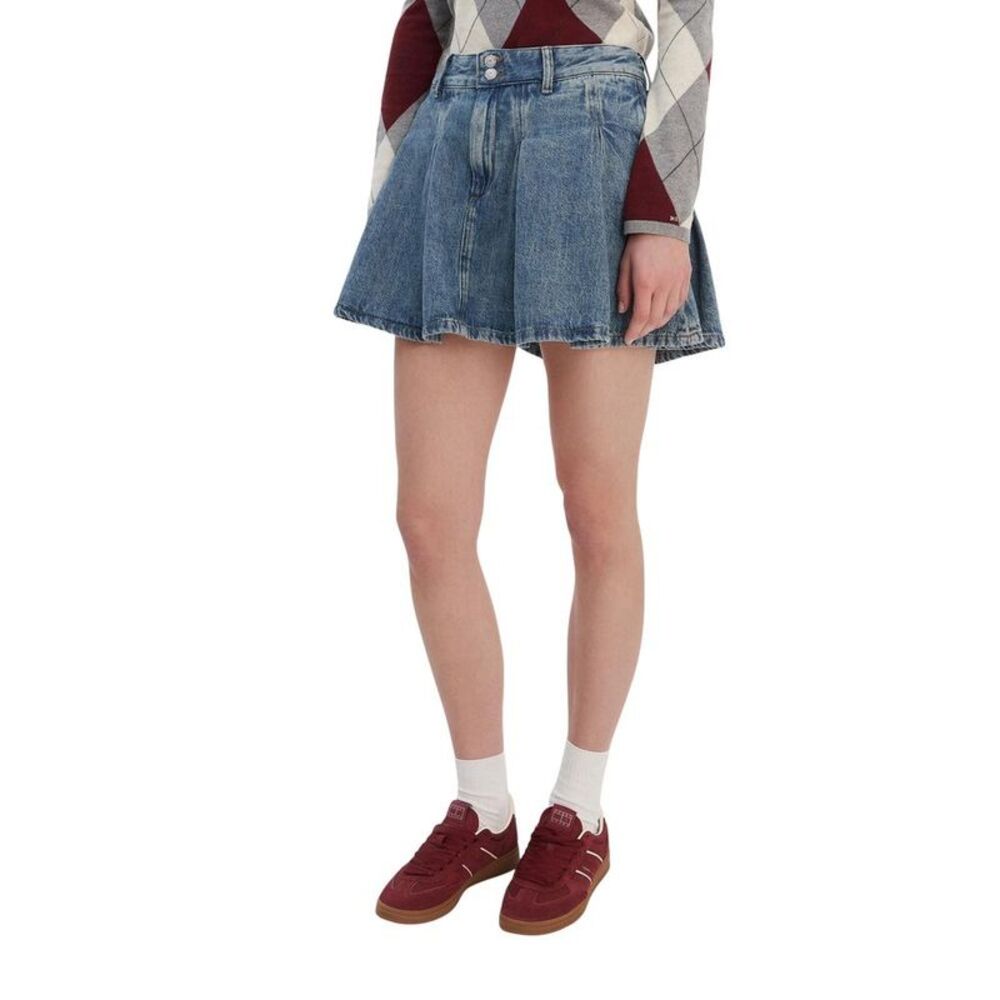 Tommy Hilfiger Jeans Blue Recycled Cotton Mini Women's Skirt